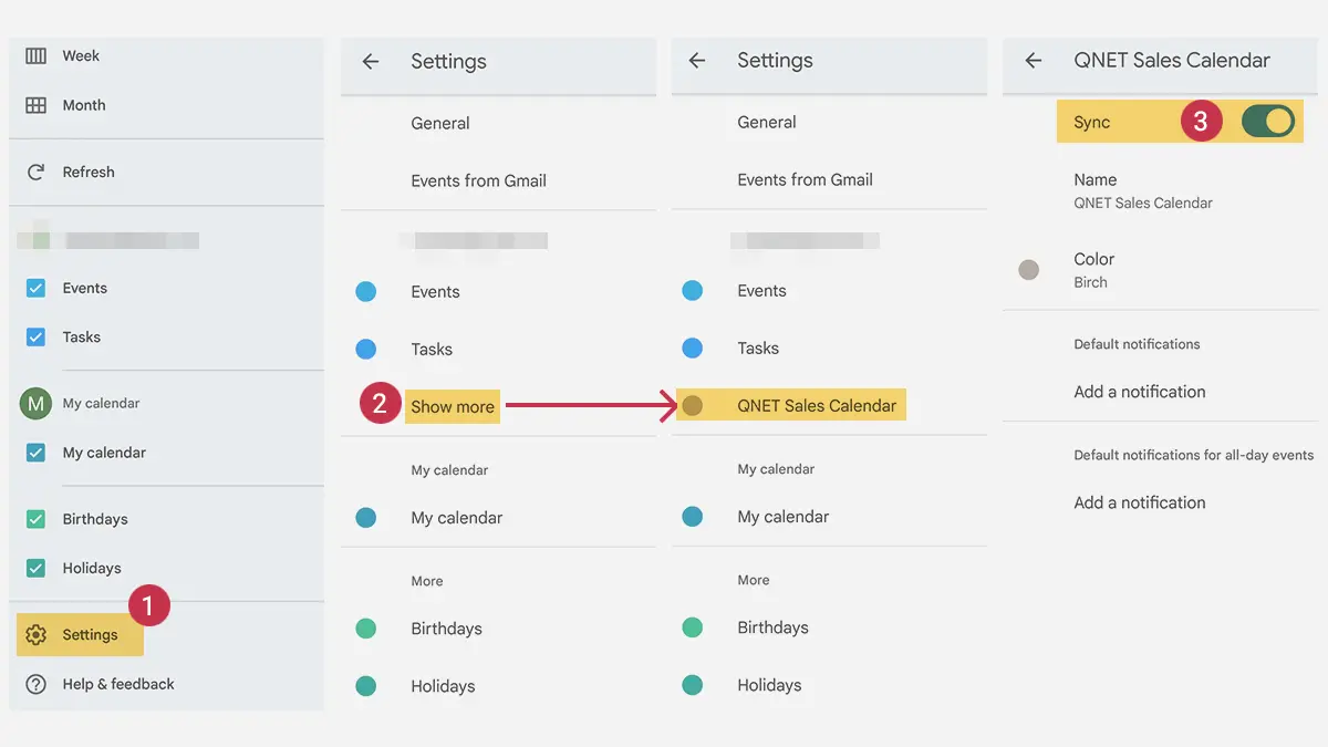 Troubleshooting: How to sync the QNET Sales Calendar to your Google Calendar mobile app