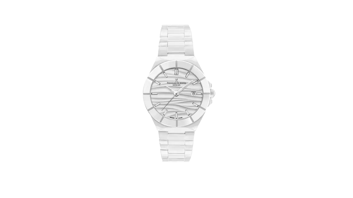 Alto Ceramic Ladies White from Bernhard H. Mayer's Collection of Swiss Made Watches for QNET