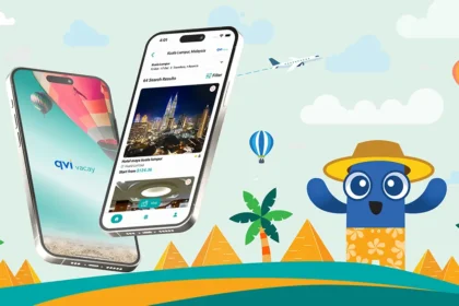 Smartphone mock-up of QVI Vacay App